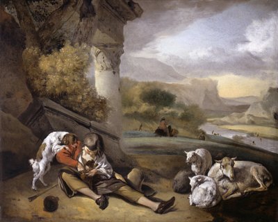 Landscape with Shepherd Boy by Jan Baptist Weenix